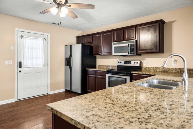 Kitchen and rear entry door